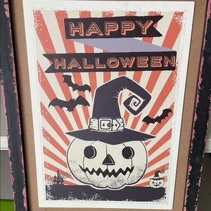 Happy Halloween Pumpkin Sign